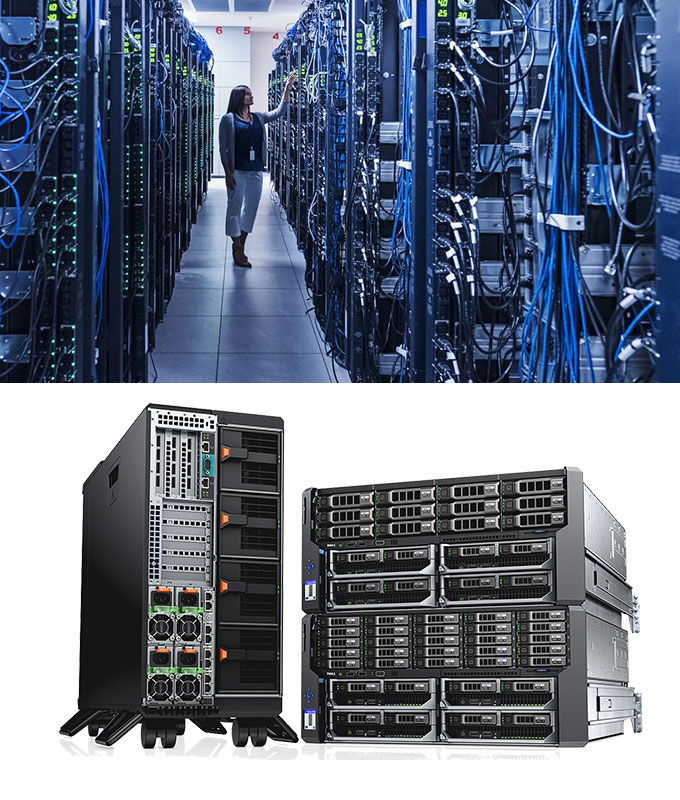 Server-room-and-server-computer